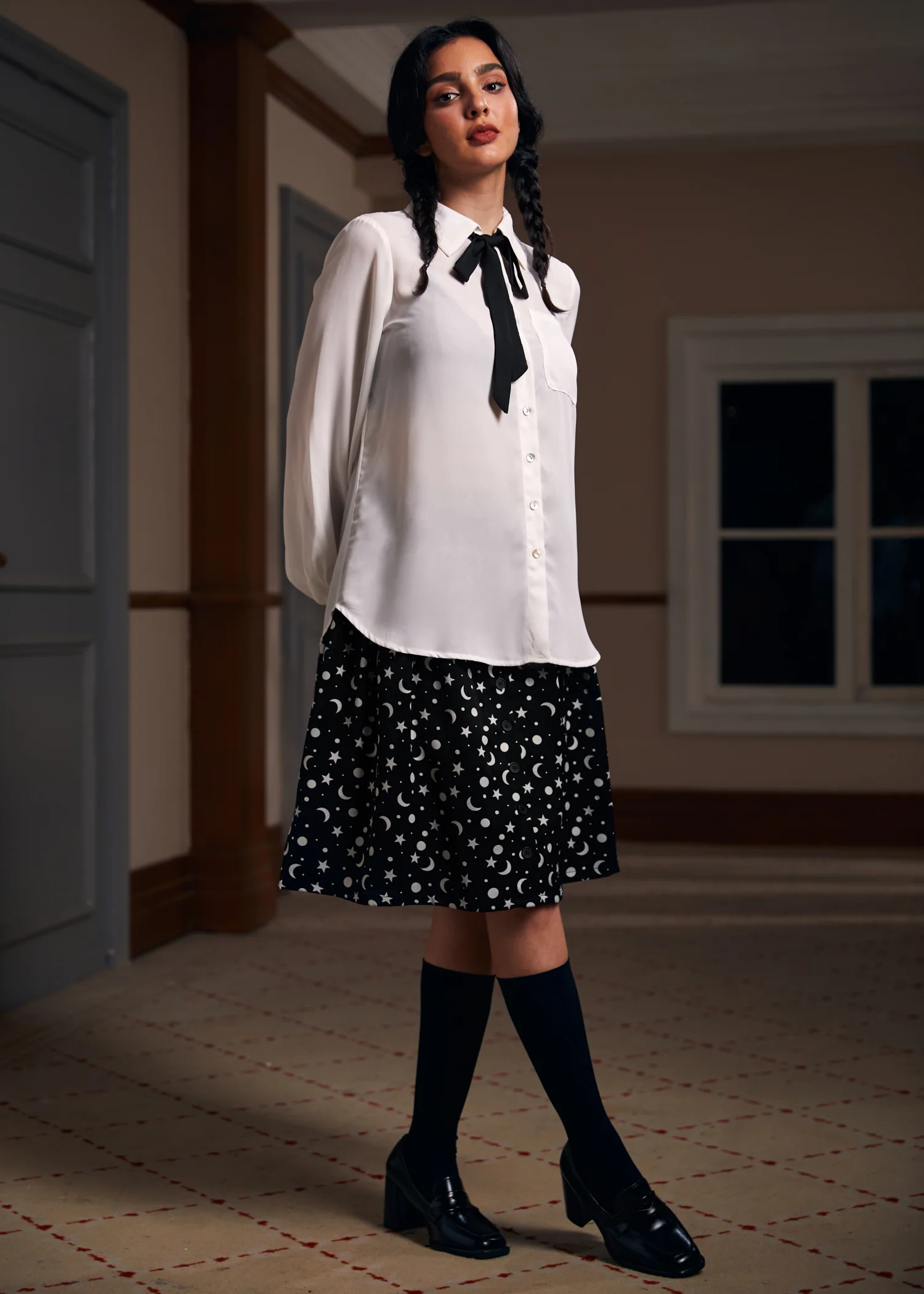 Enchanted Evening Collared Blouse - Olabens