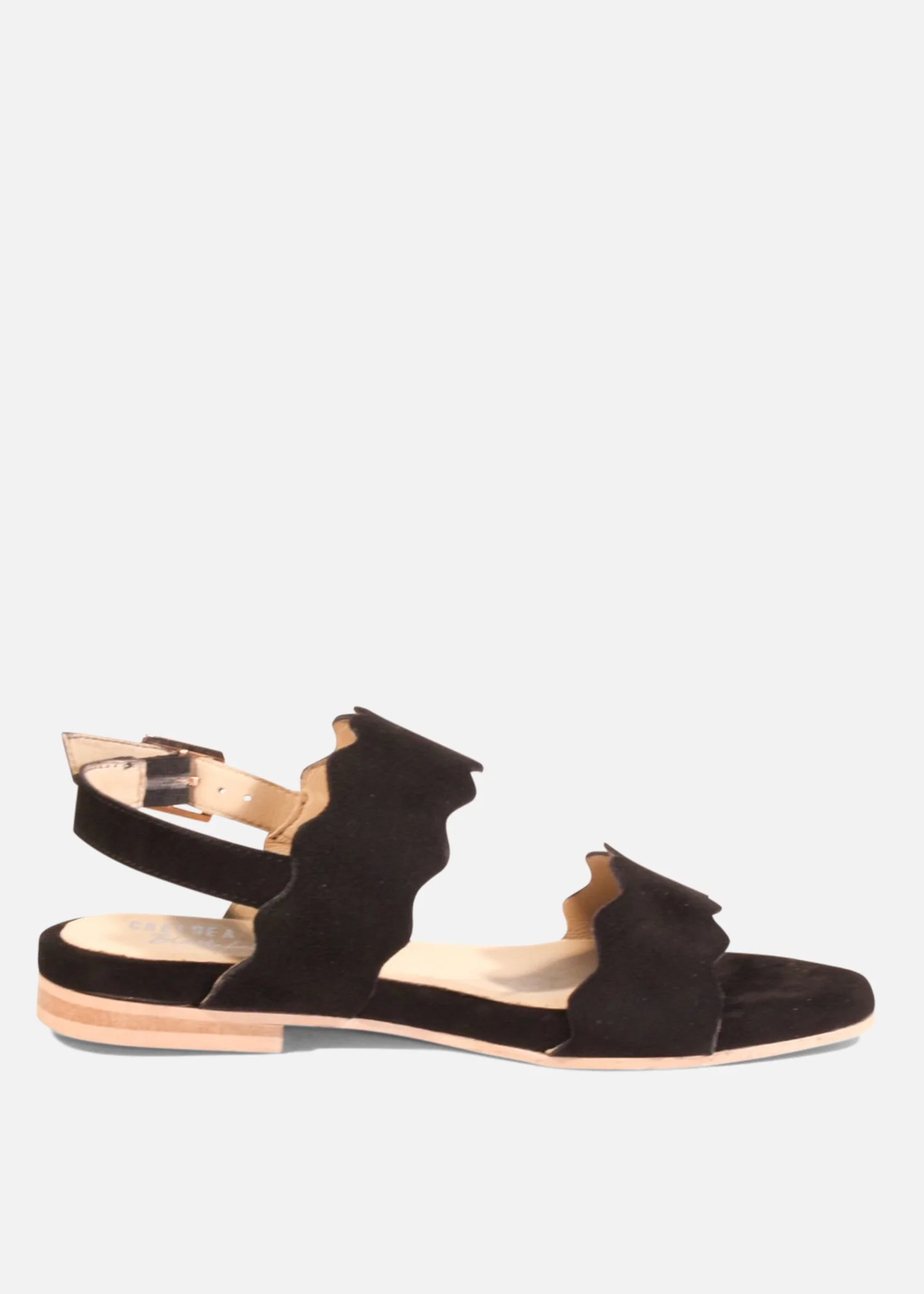 Jarden Suede Scallop Sandals - Olabens