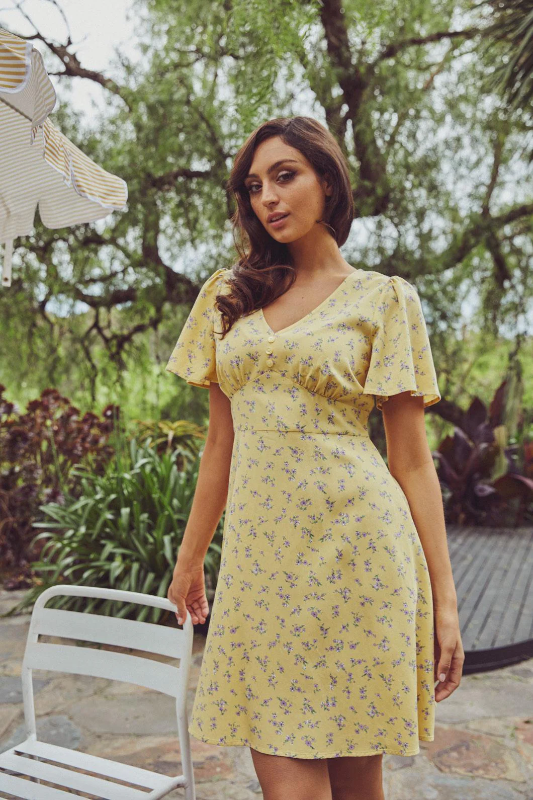 Lila Ditsy Mini Dress - Olabens