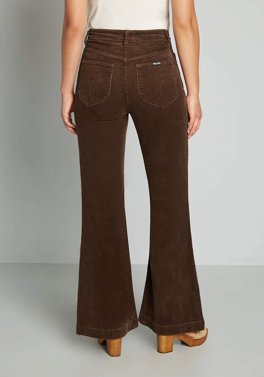 So Seventies Savvy Corduroy Flare Pants - Olabens