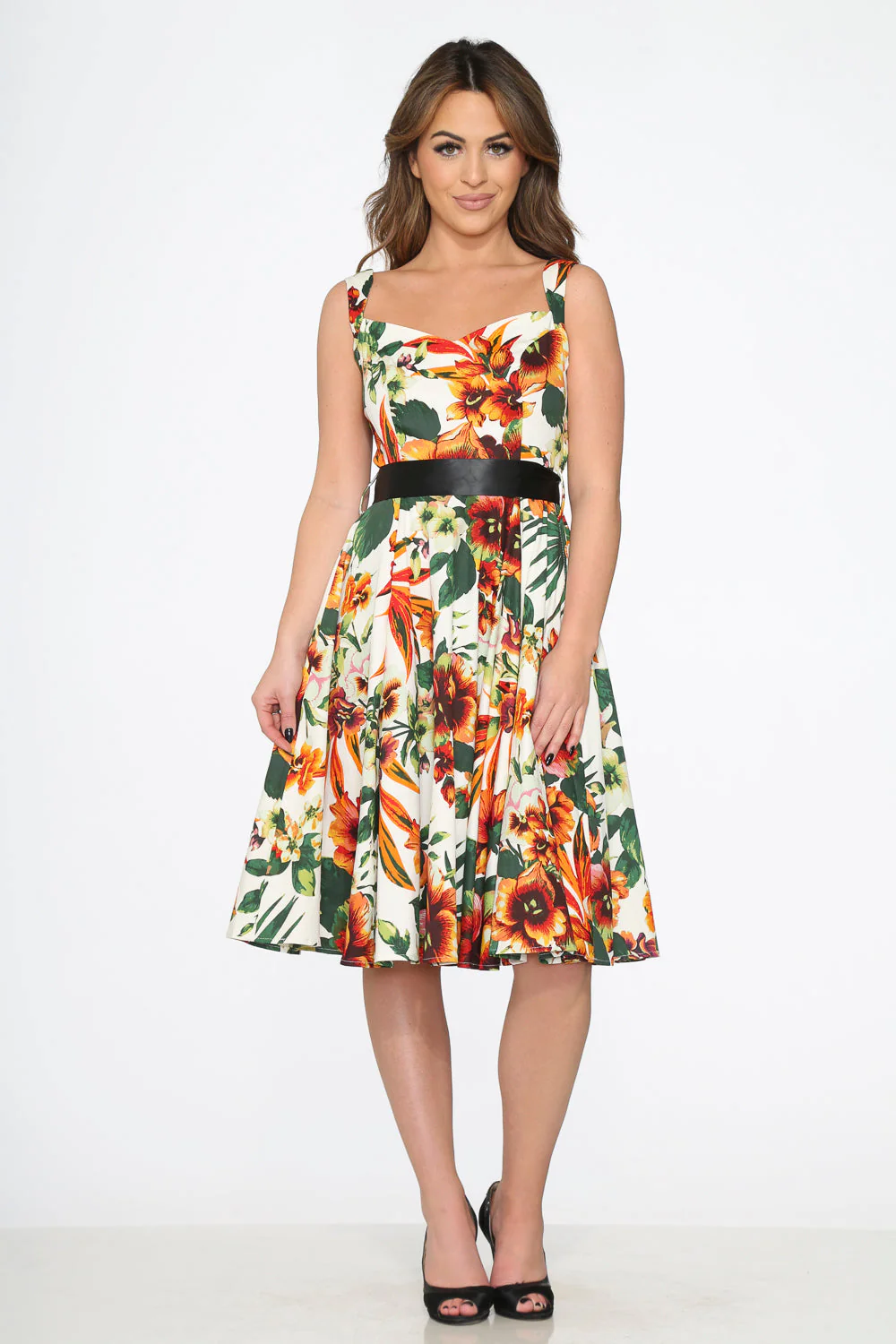 Prince Lily Floral Swing Dress - Olabens