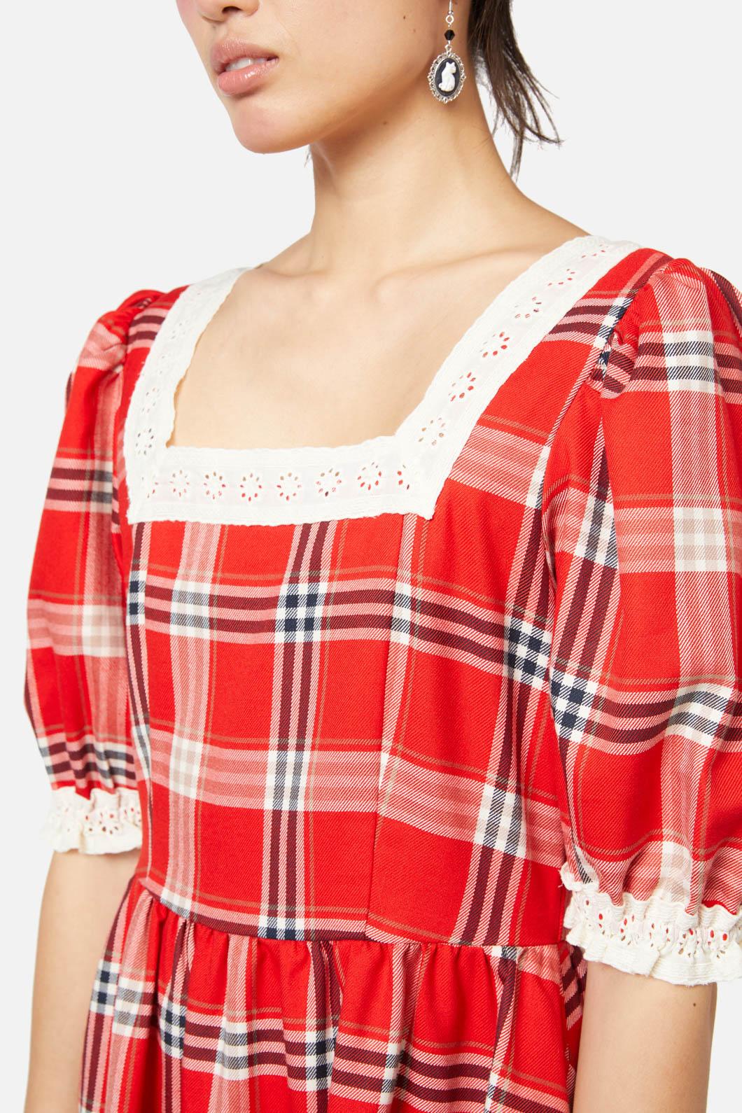 Queen Of Cats Tartan Dress - Olabens
