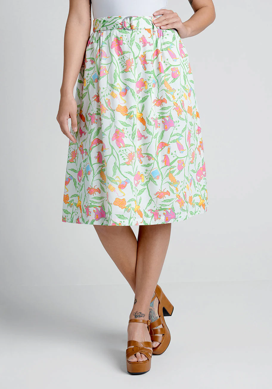 Pretty Precious Moments A-Line Skirt - Olabens