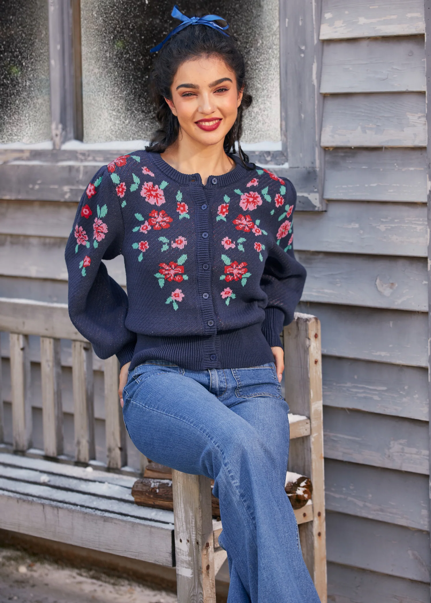 Timeless Tapestry Jacquard Cardigan - Olabens