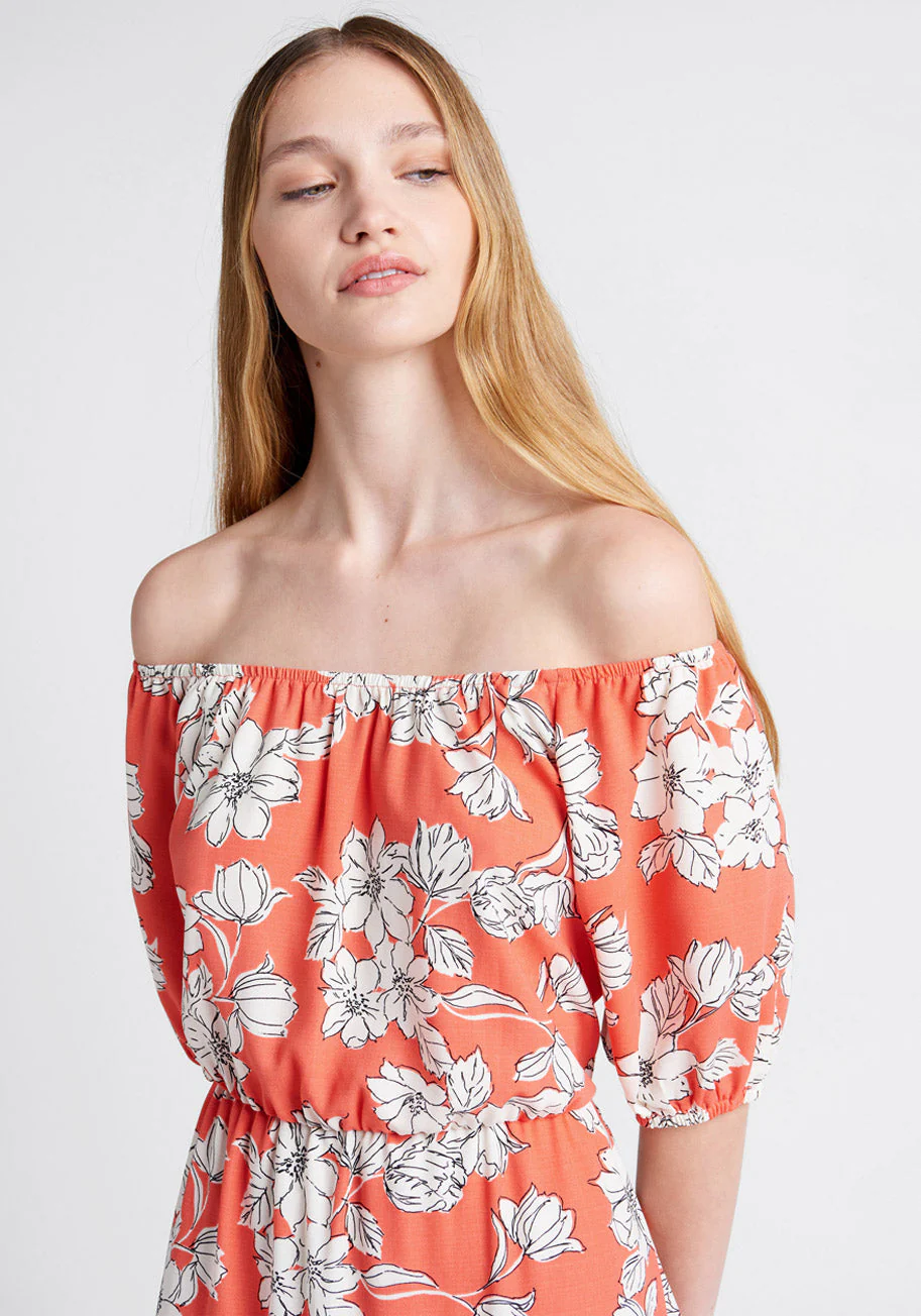 Bloom Wildly Tiered Midi Dress - Olabens