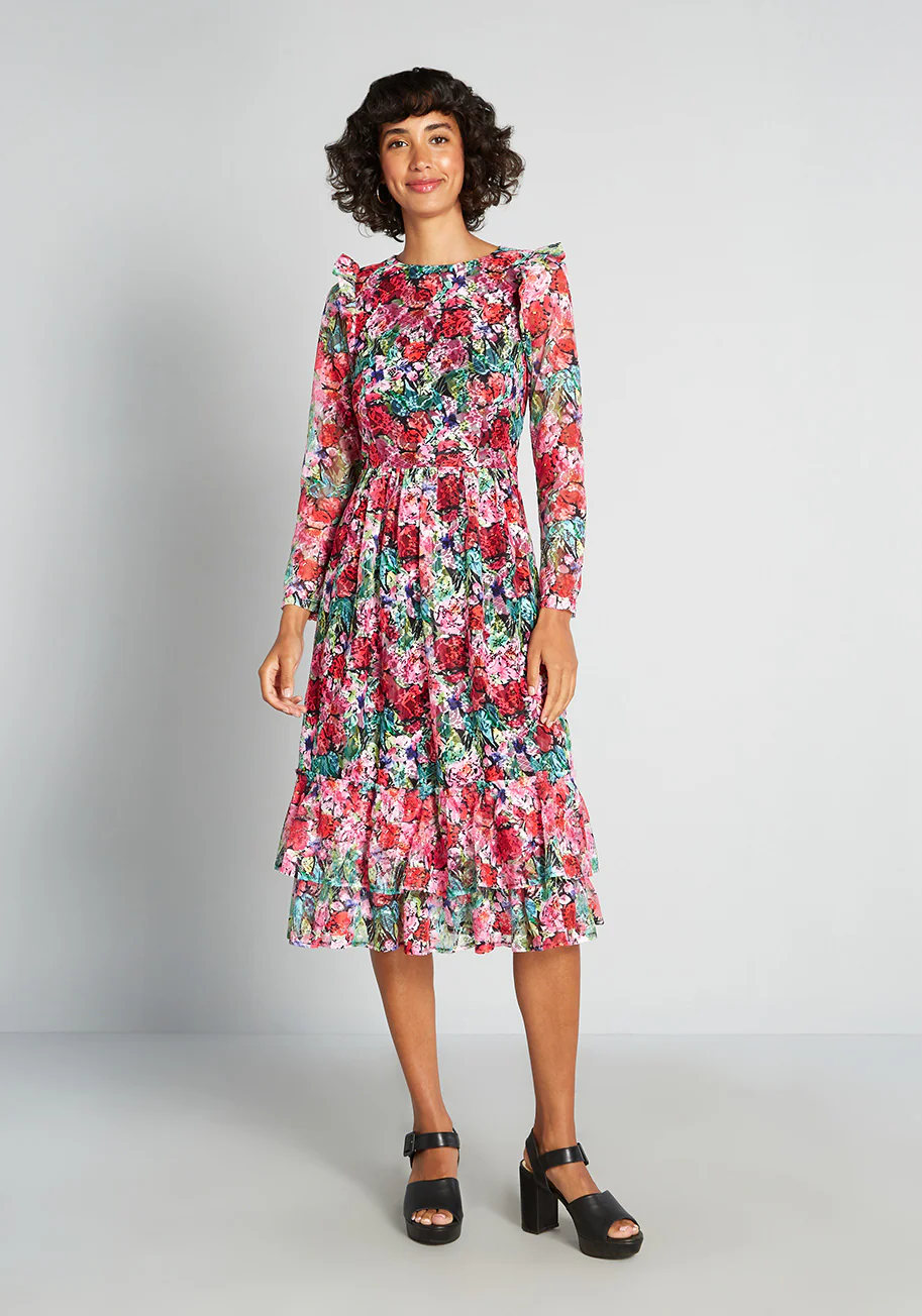 Bouquet and Slay Midi Dress - Olabens