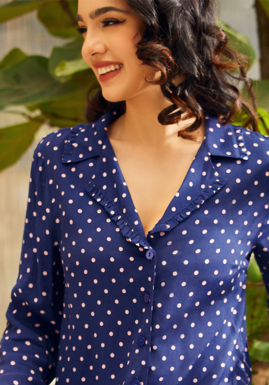 Starlet Power Button-Down Top - Olabens