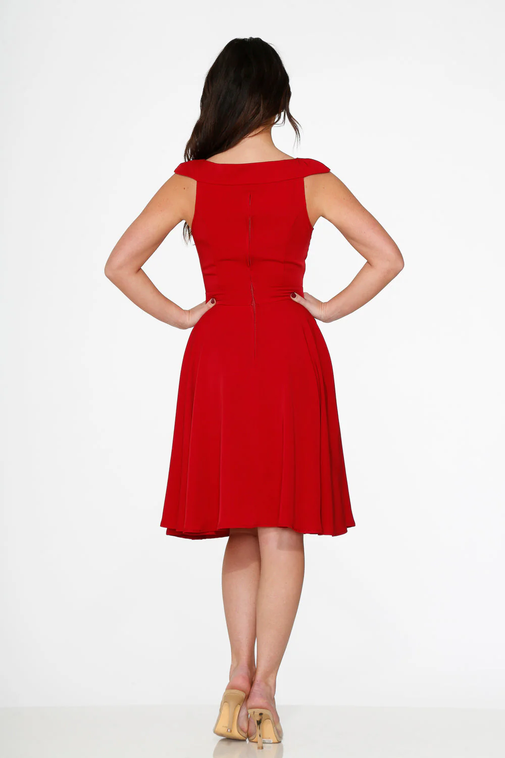 Red Occasional Swing Dress - Olabens