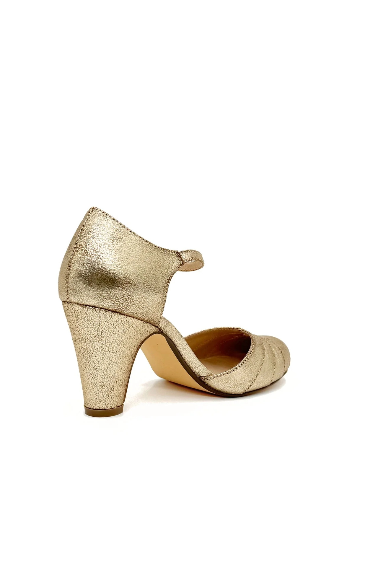 Goldie Metallic Ballroom Heels - Olabens