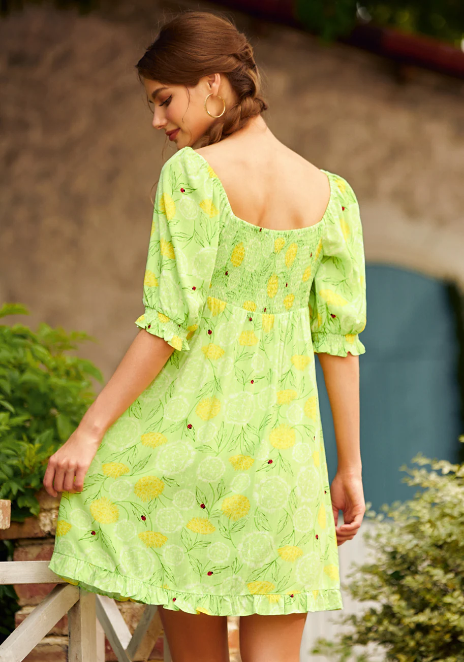 Picnic in Paradise Babydoll Dress - Olabens