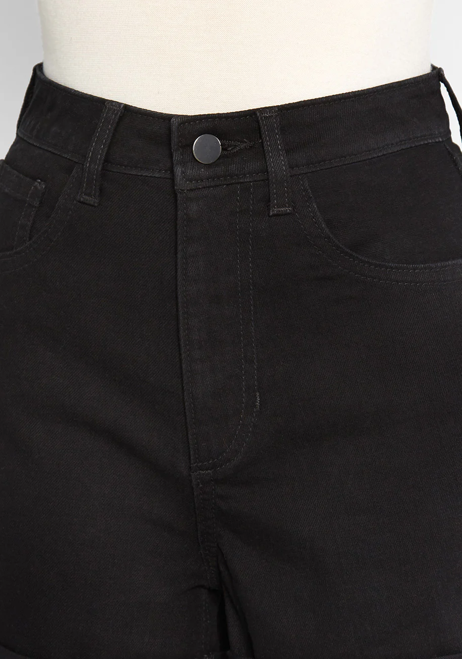 Hot and Fun Summer Nights High-Rise Denim Shorts - Olabens