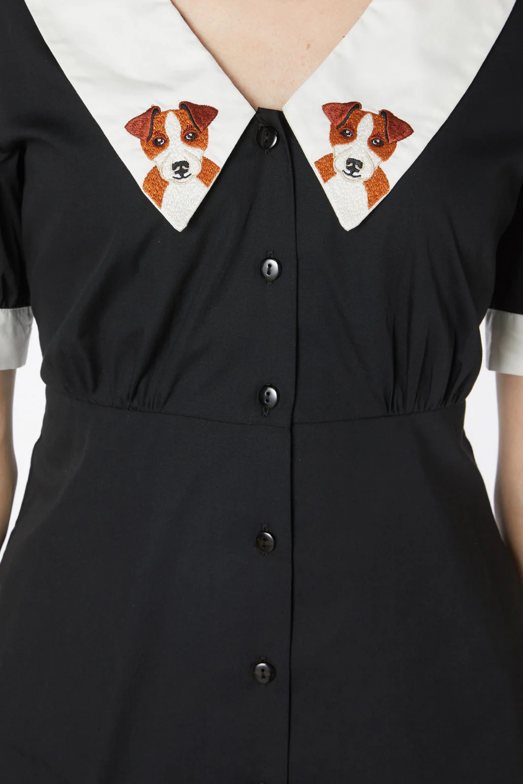 Puppy Embroidery Dress - Olabens