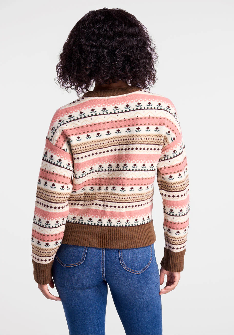 Tulip Farm Fair Isle Sweater - Olabens
