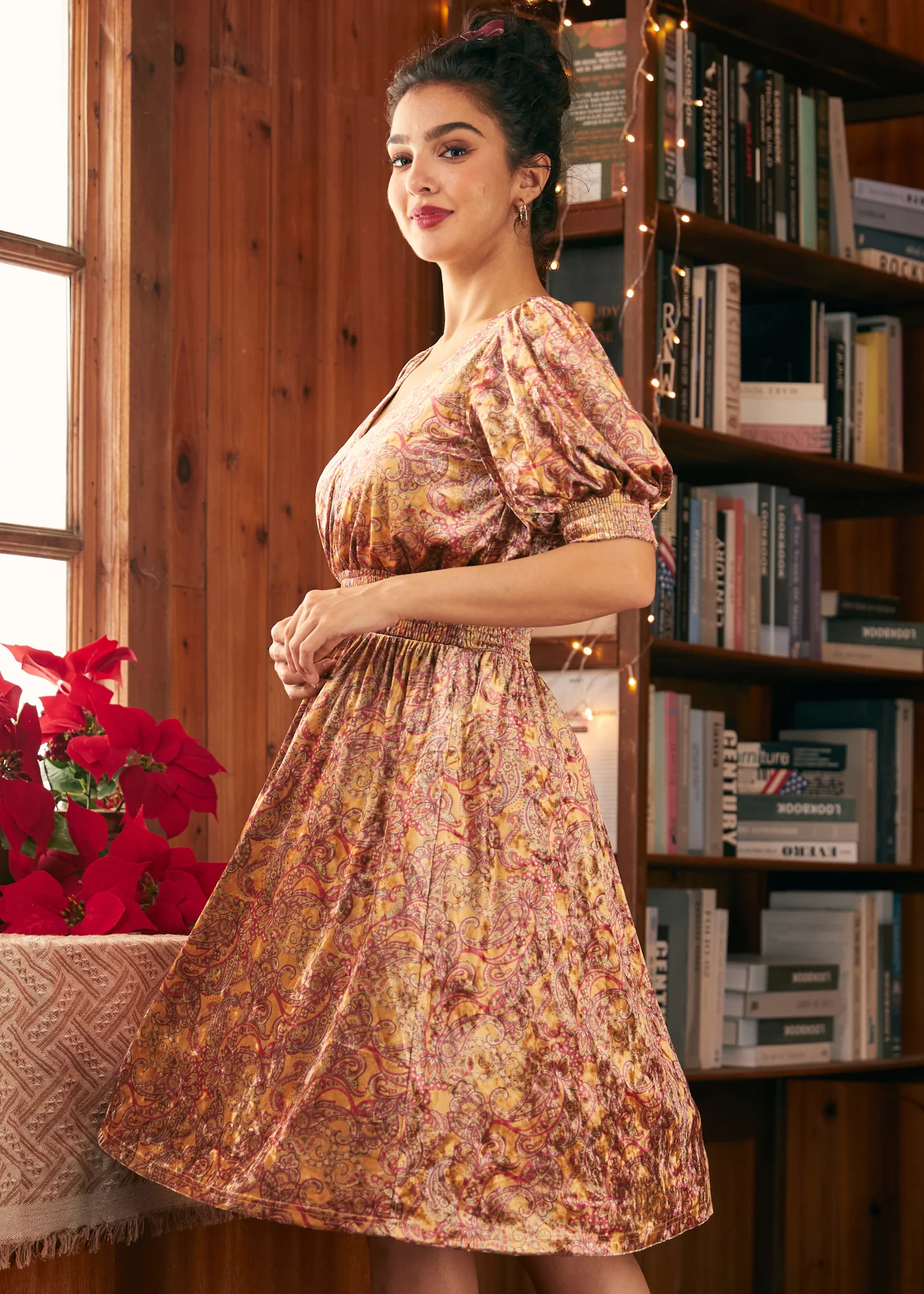 Bohemian Rhapsody Balloon Sleeve Dress - Olabens
