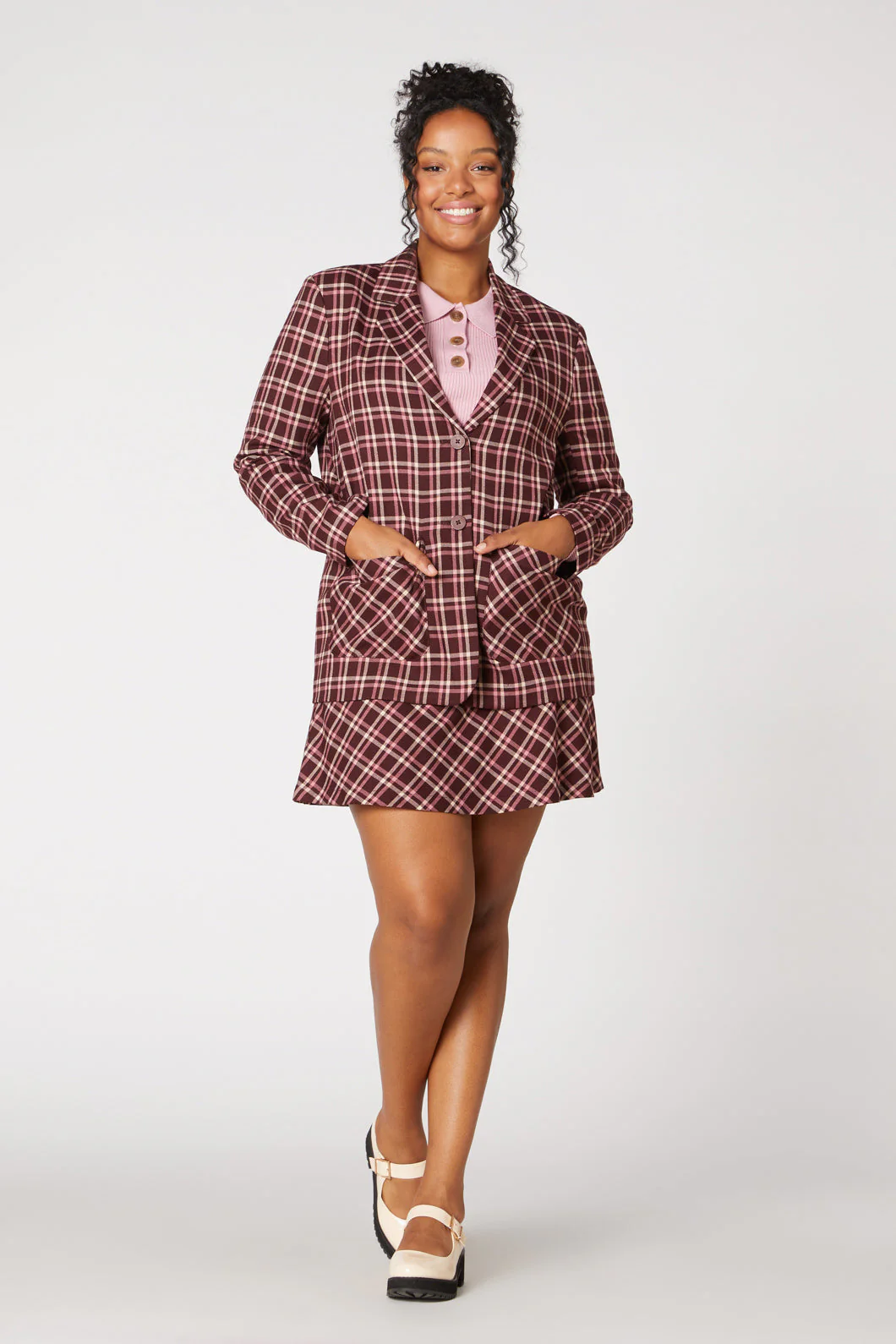 Gina Check Blazer - Olabens