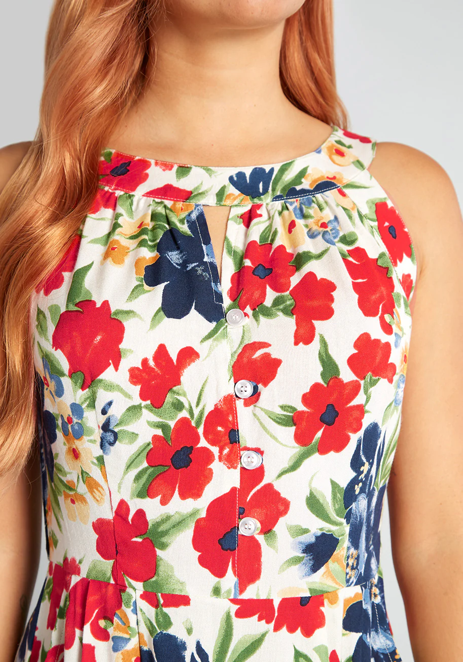 Gala in the Garden Midi Dress - Olabens
