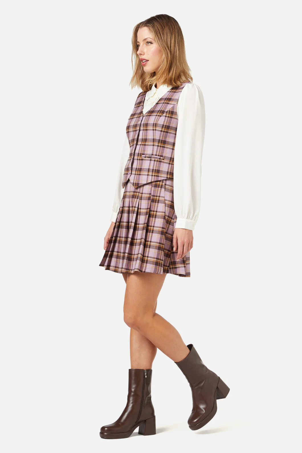 Jeannie Check Vest - Olabens