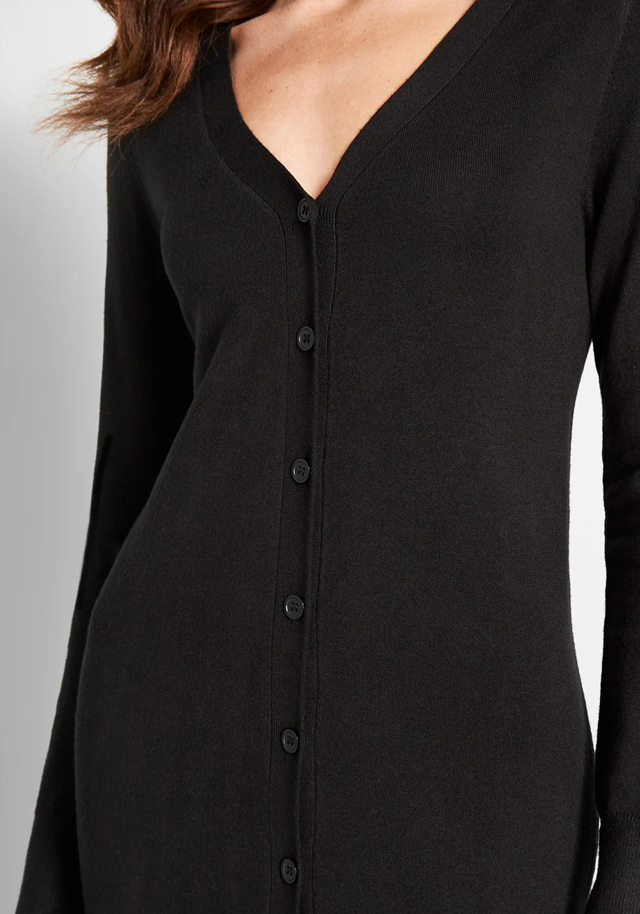 Charter School Buttoned Knit Dress - Olabens