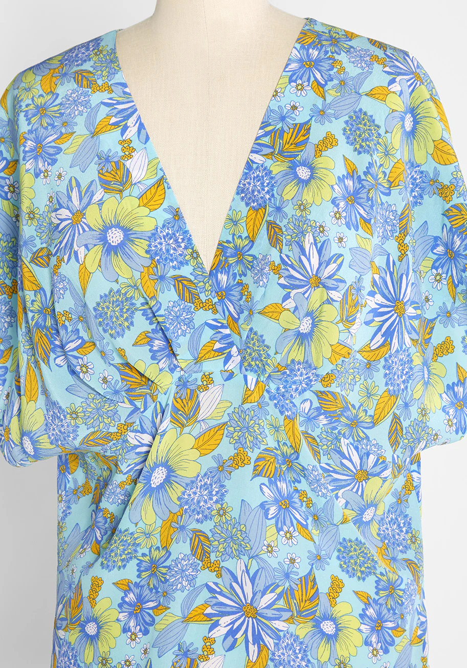 Day Vibe Doll Silk Dolman Top - Olabens