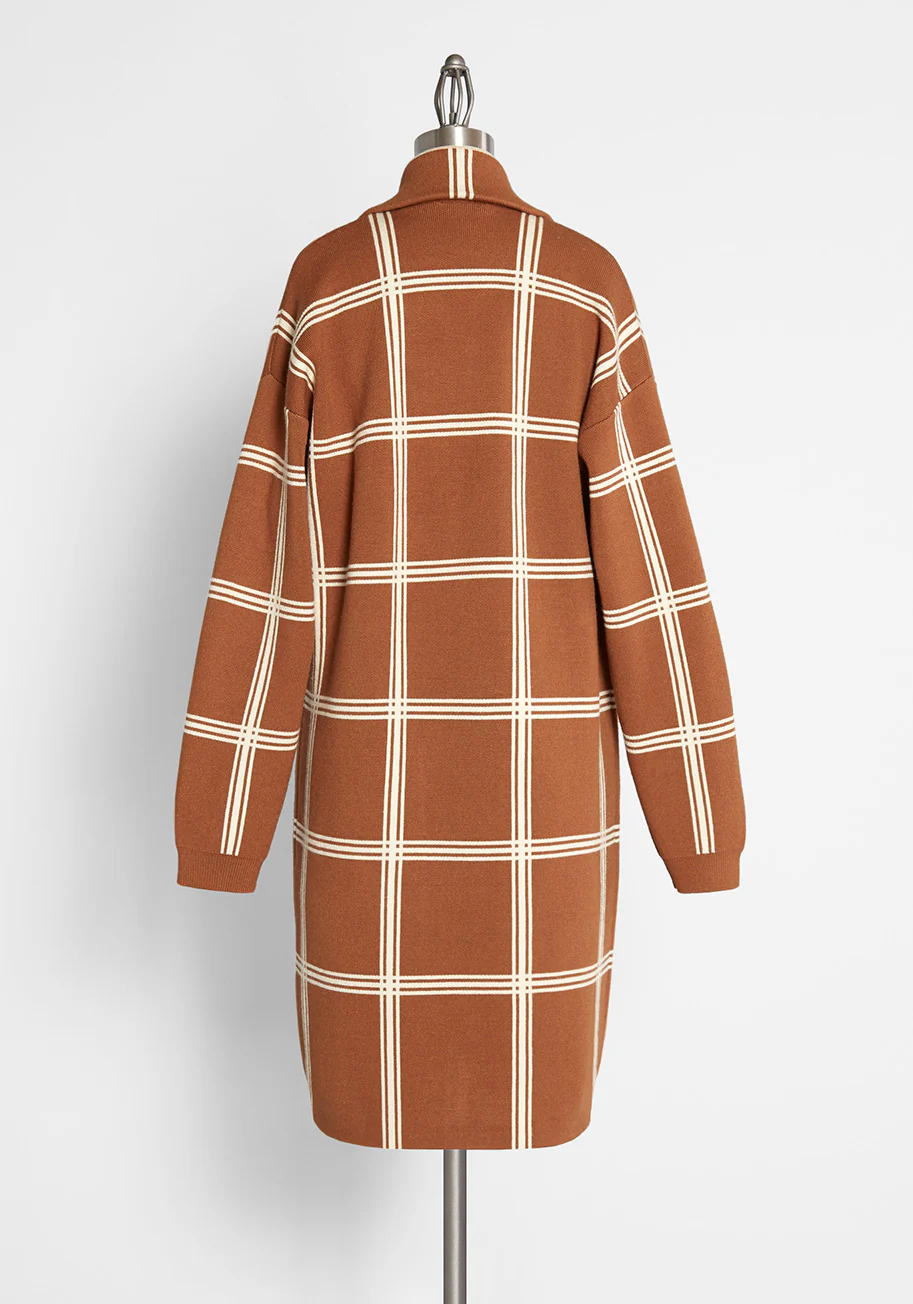 Mid-Century Modern Love Sweater Coat - Olabens