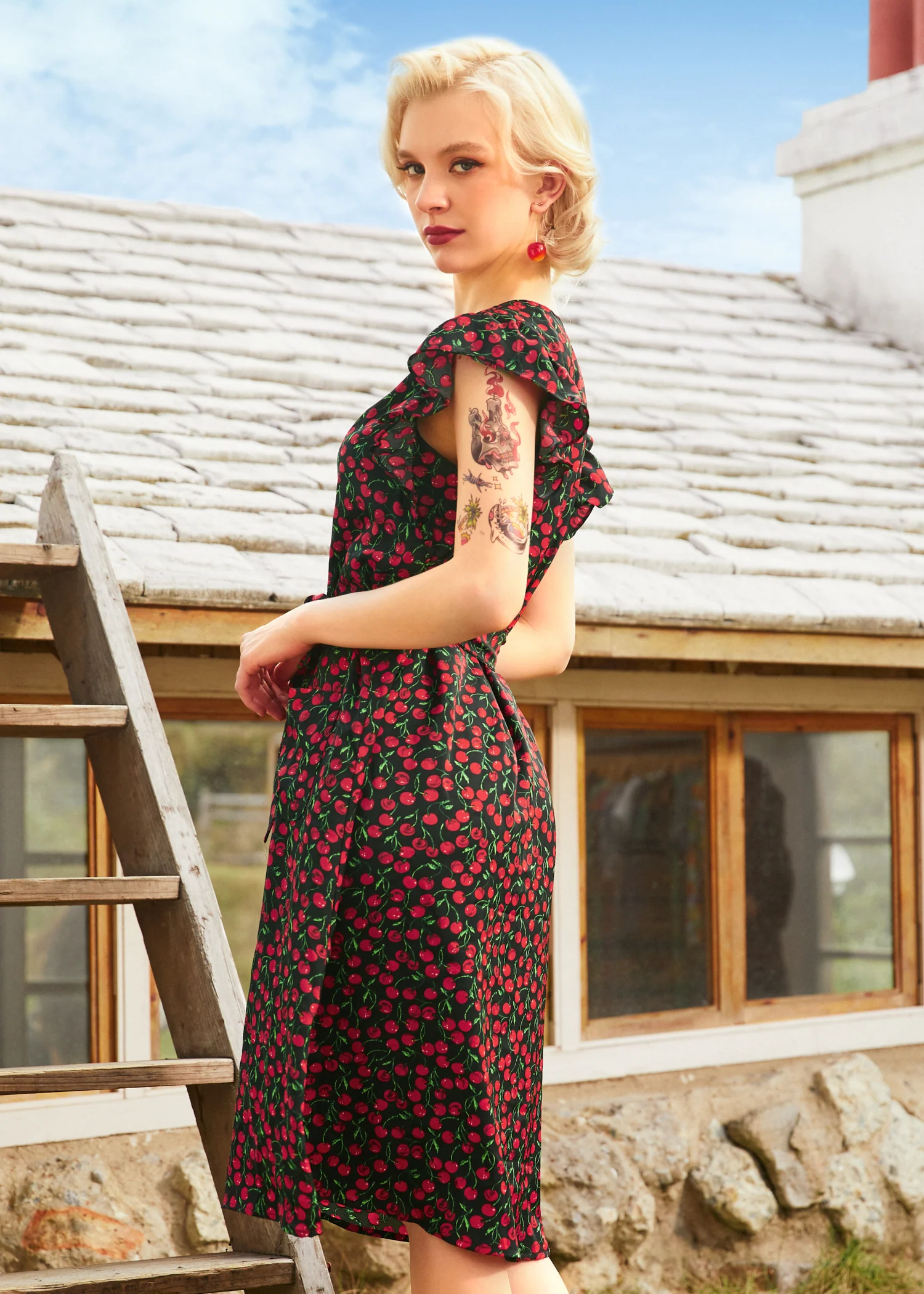 Cherry Picked Perfection Dress - Olabens