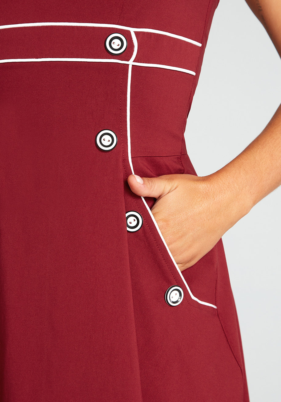 Naut-ical for Nothing Swing Dress - Olabens