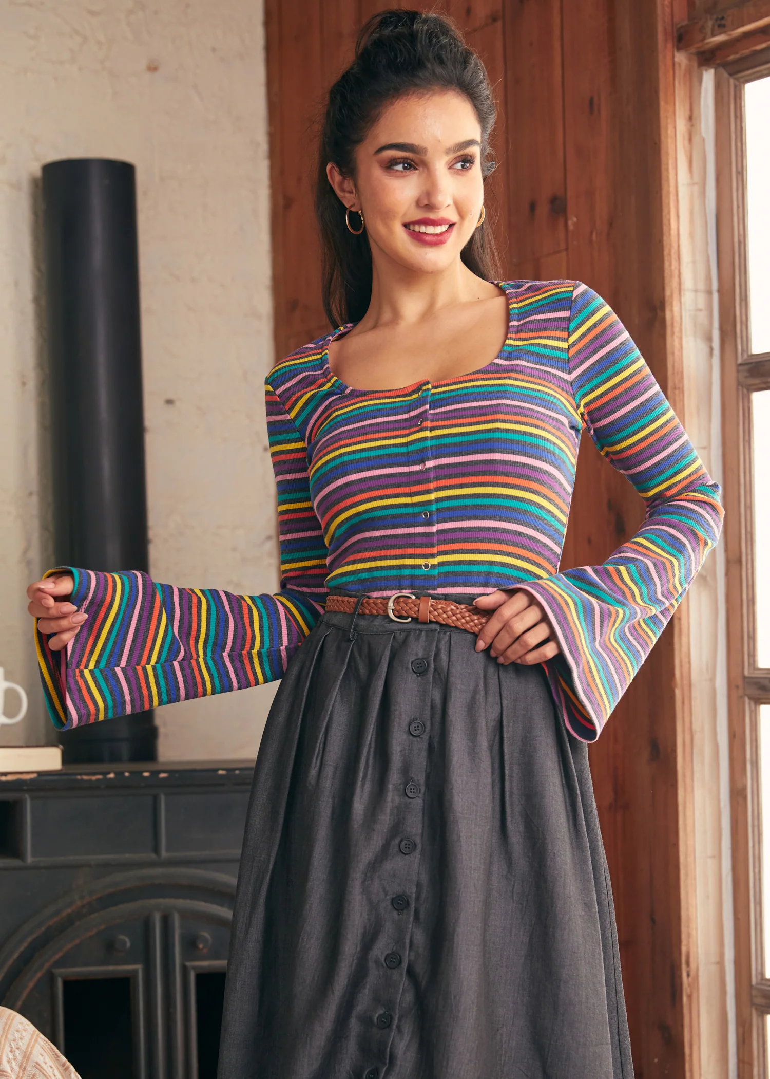 Lost in Love Bell Sleeve Top - Olabens