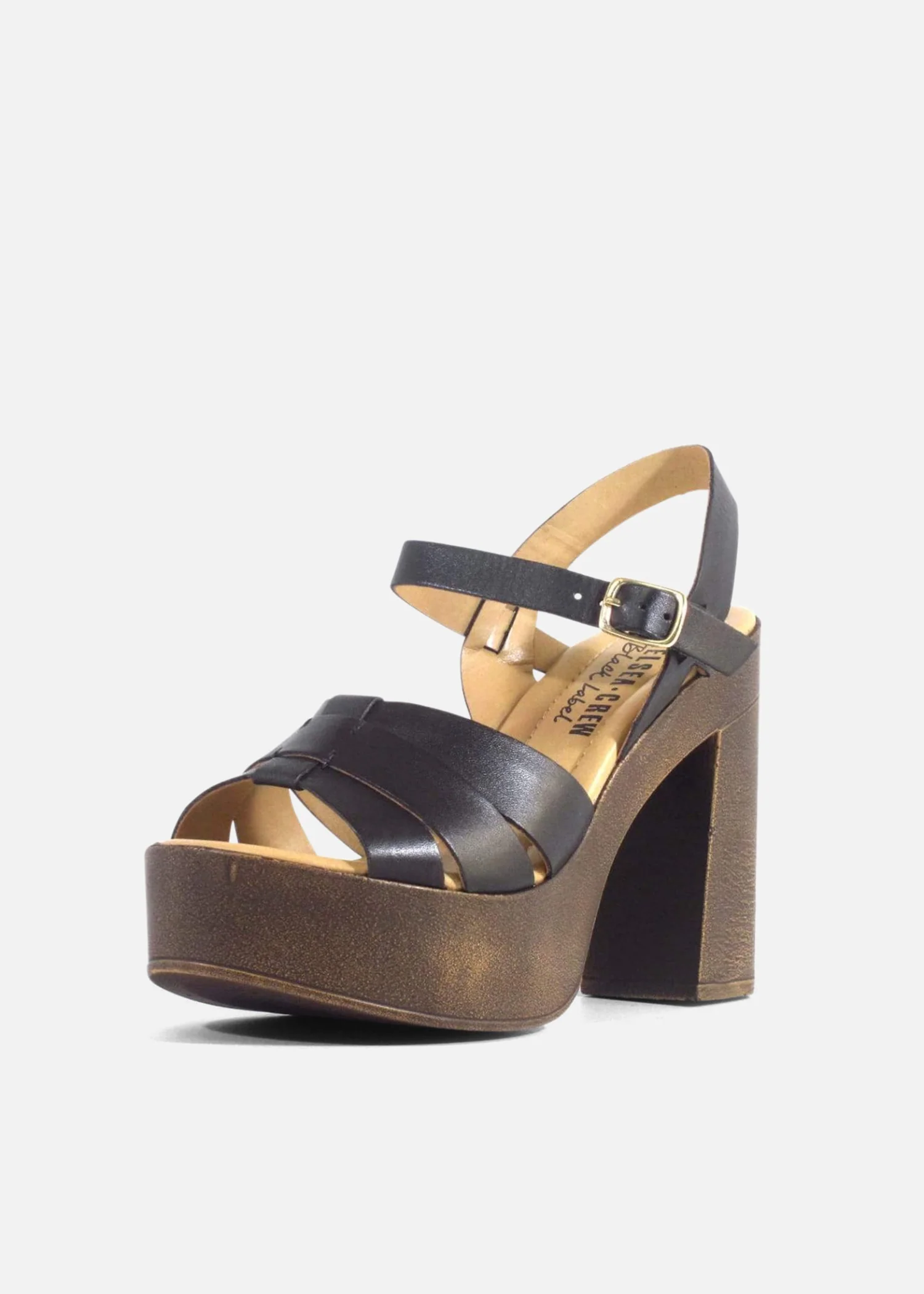 Hollie Wooden Platform Heels - Olabens