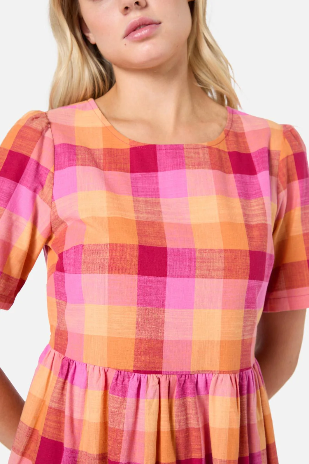 Maxine Check Smock Dress - Olabens