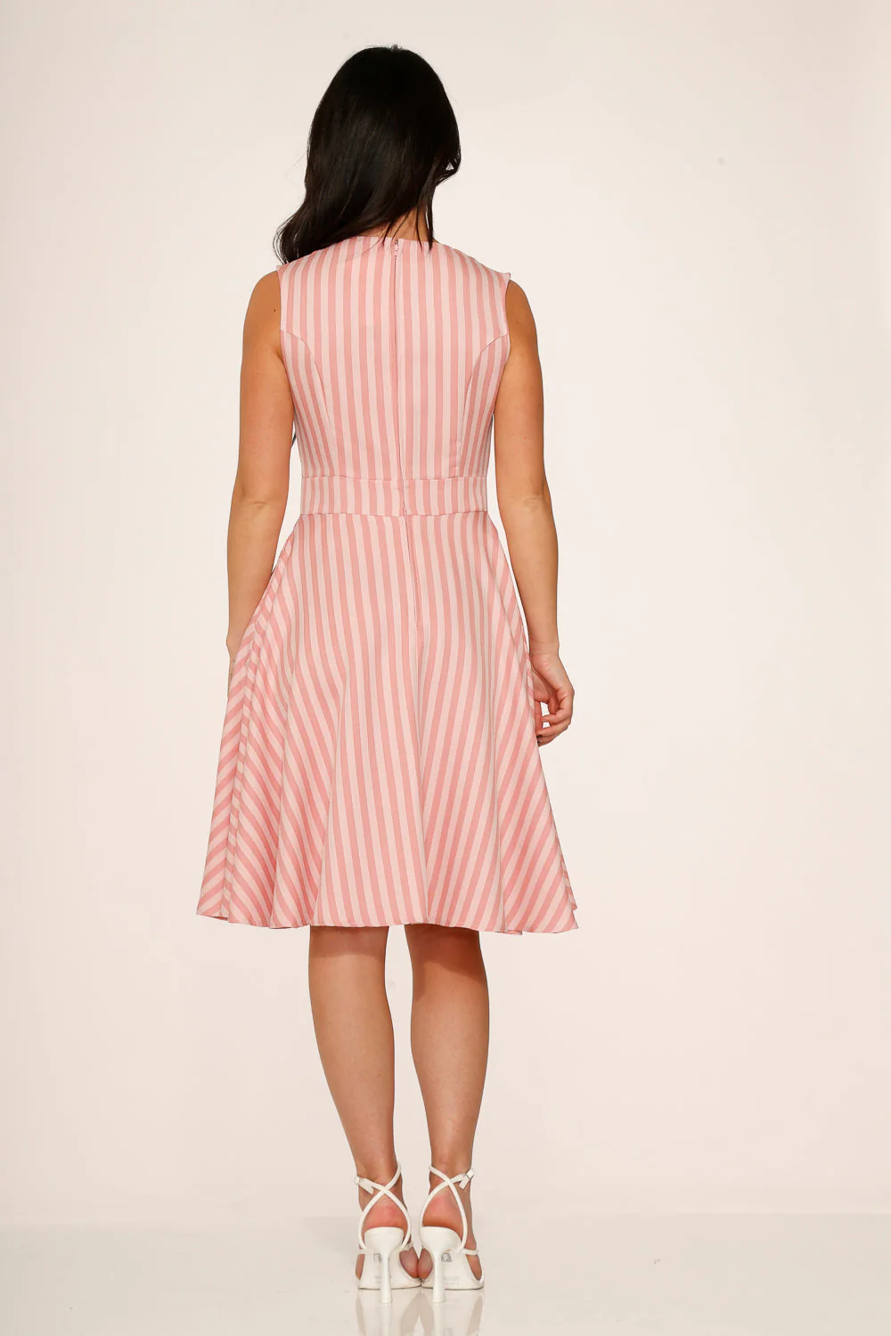 Pink Stripe Swing Dress - Olabens