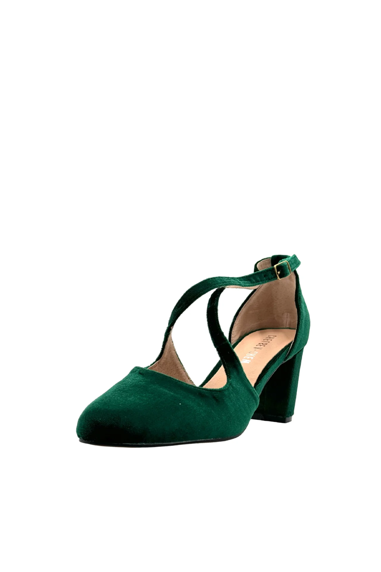Oren Velvet Mary Jane Heels - Olabens