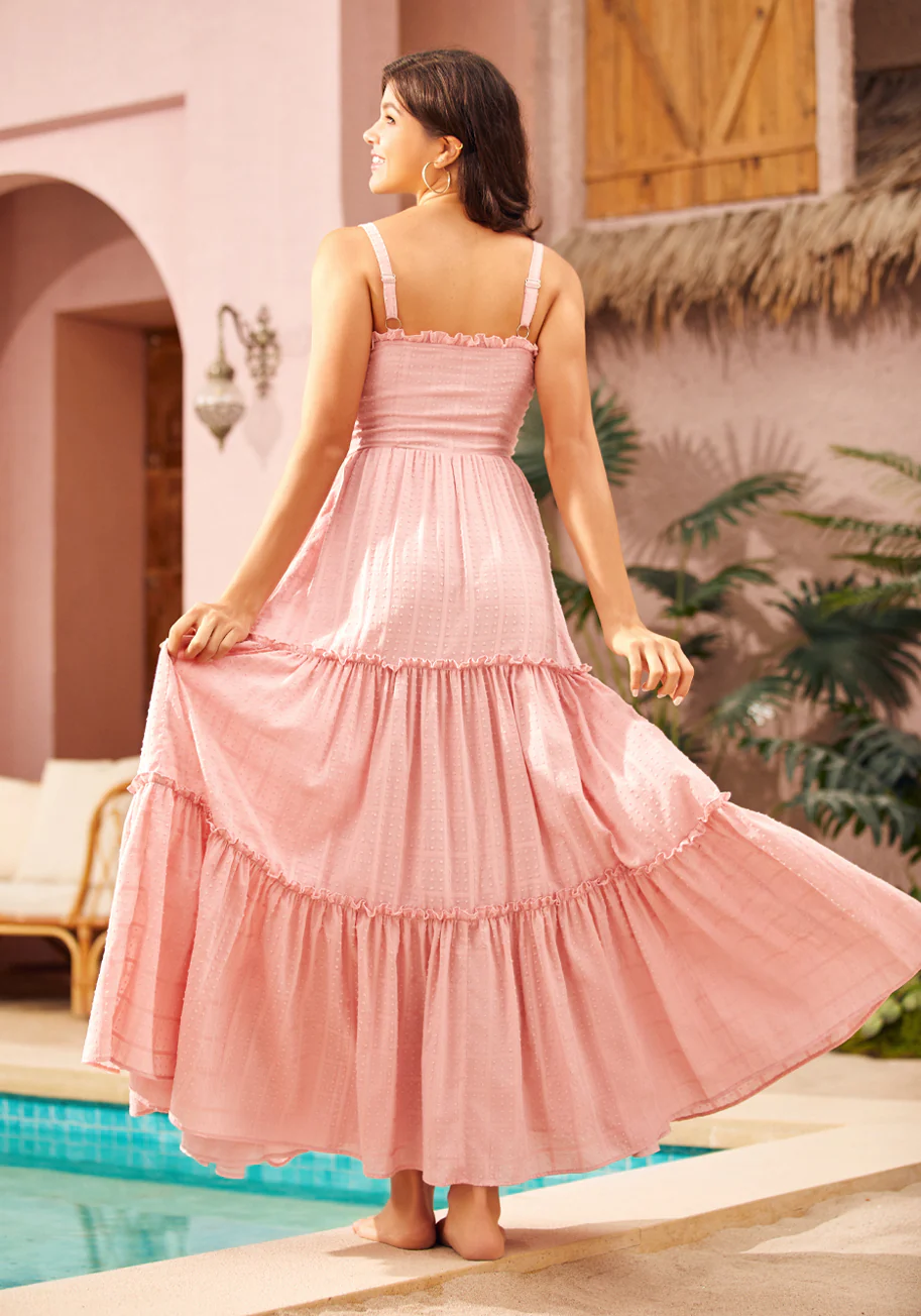 Boho on the Range Smocked Maxi Dress - Olabens