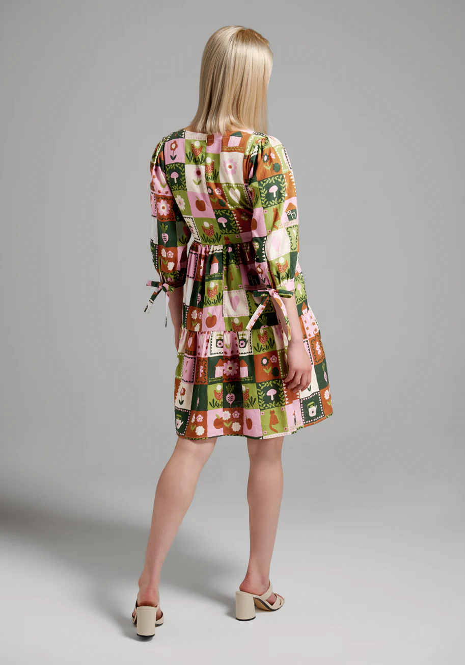 Playful Prairie Patchwork Dress - Olabens