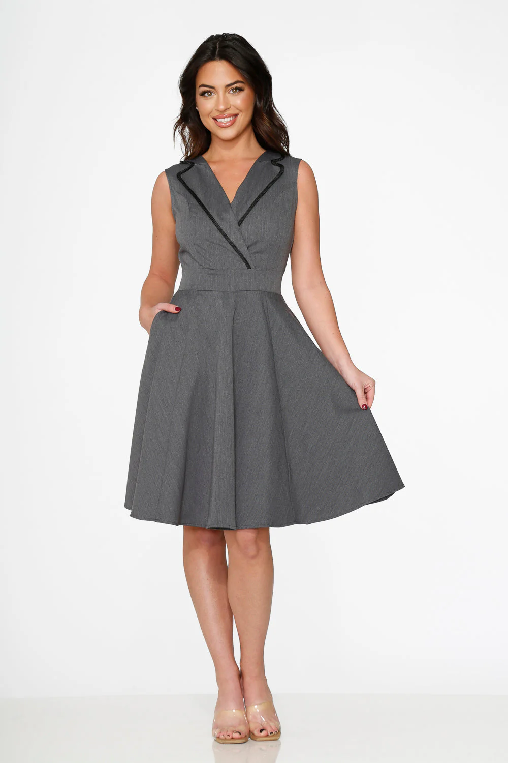 Grey Jenny Swing Dress - Olabens