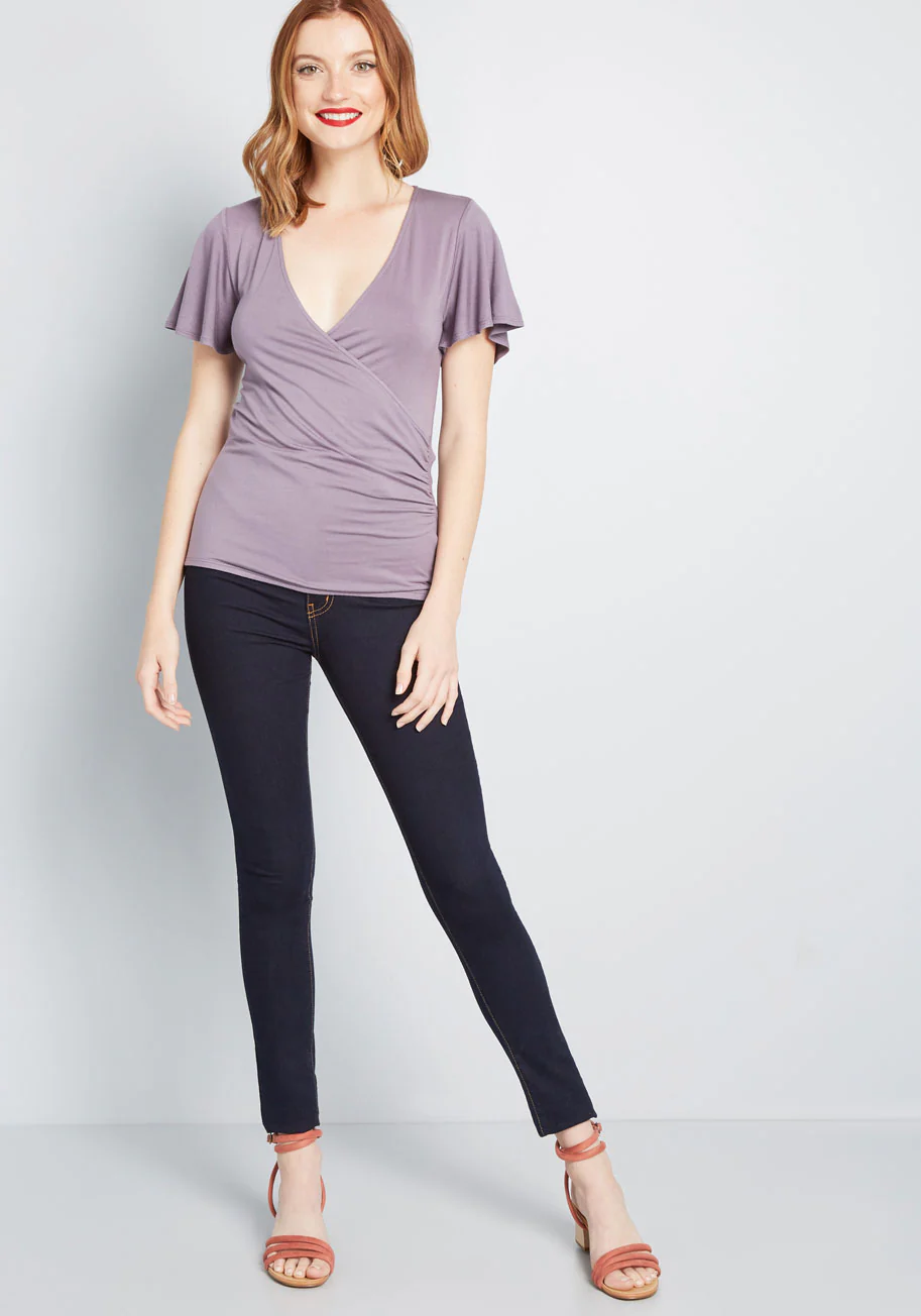 Lovely Day Flutter Sleeve Top - Olabens
