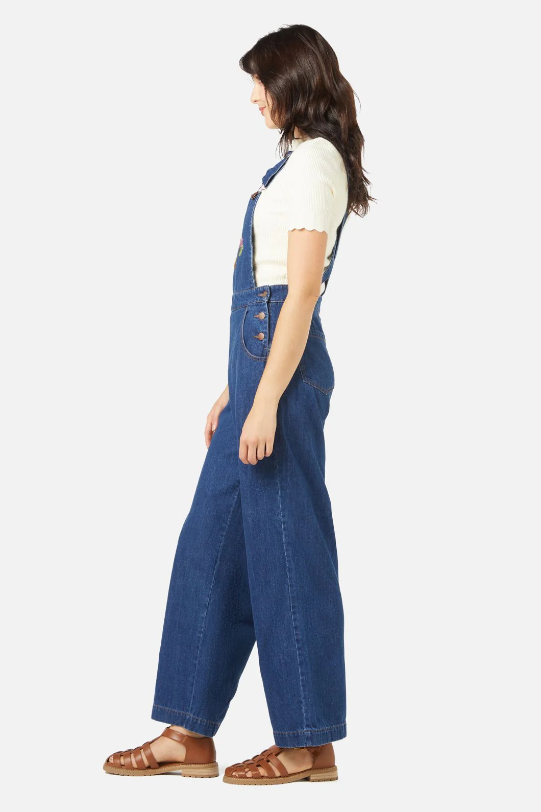 Cat Embroidered Overall - Olabens