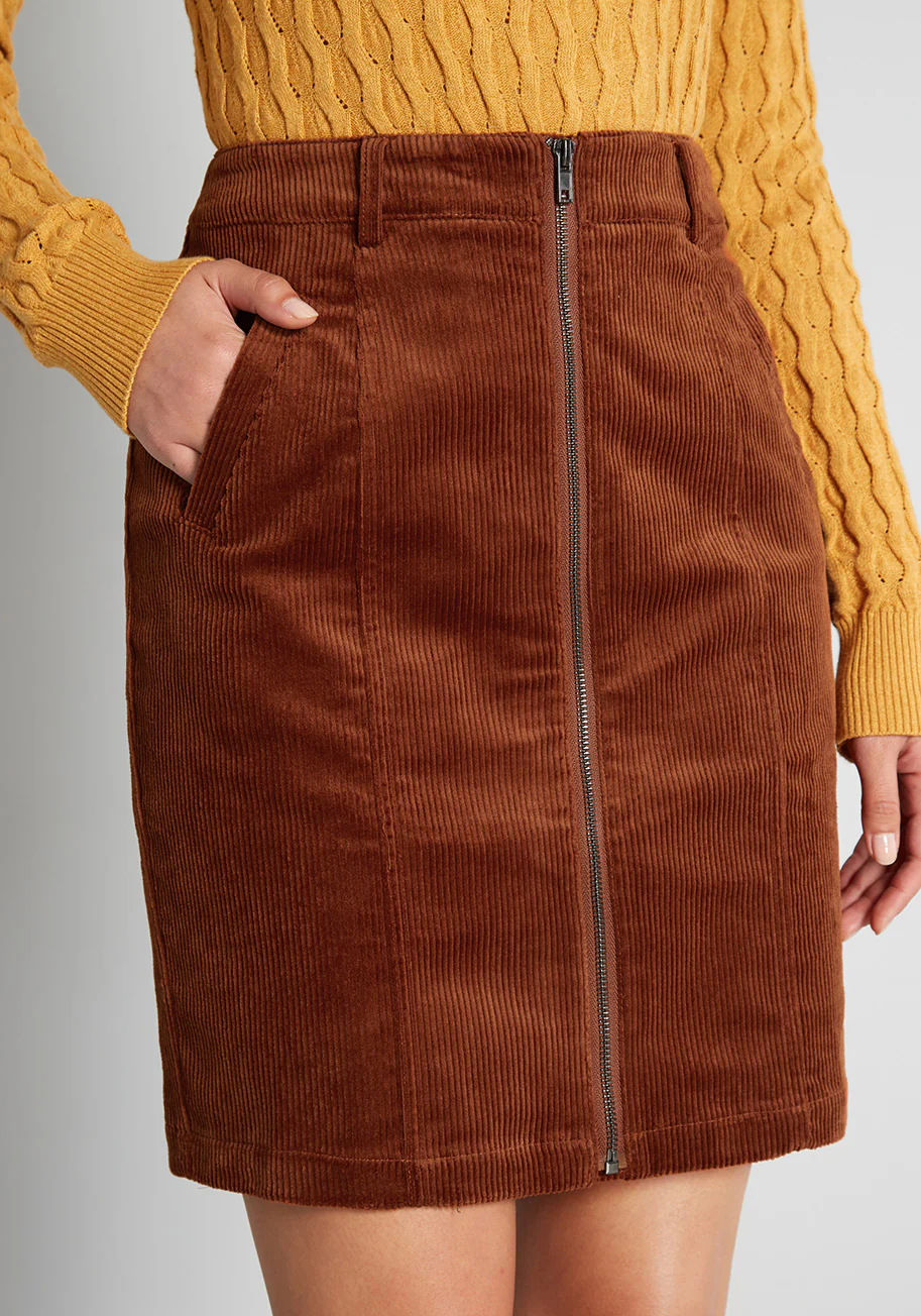 Curious in Corduroy Mini Skirt - Olabens