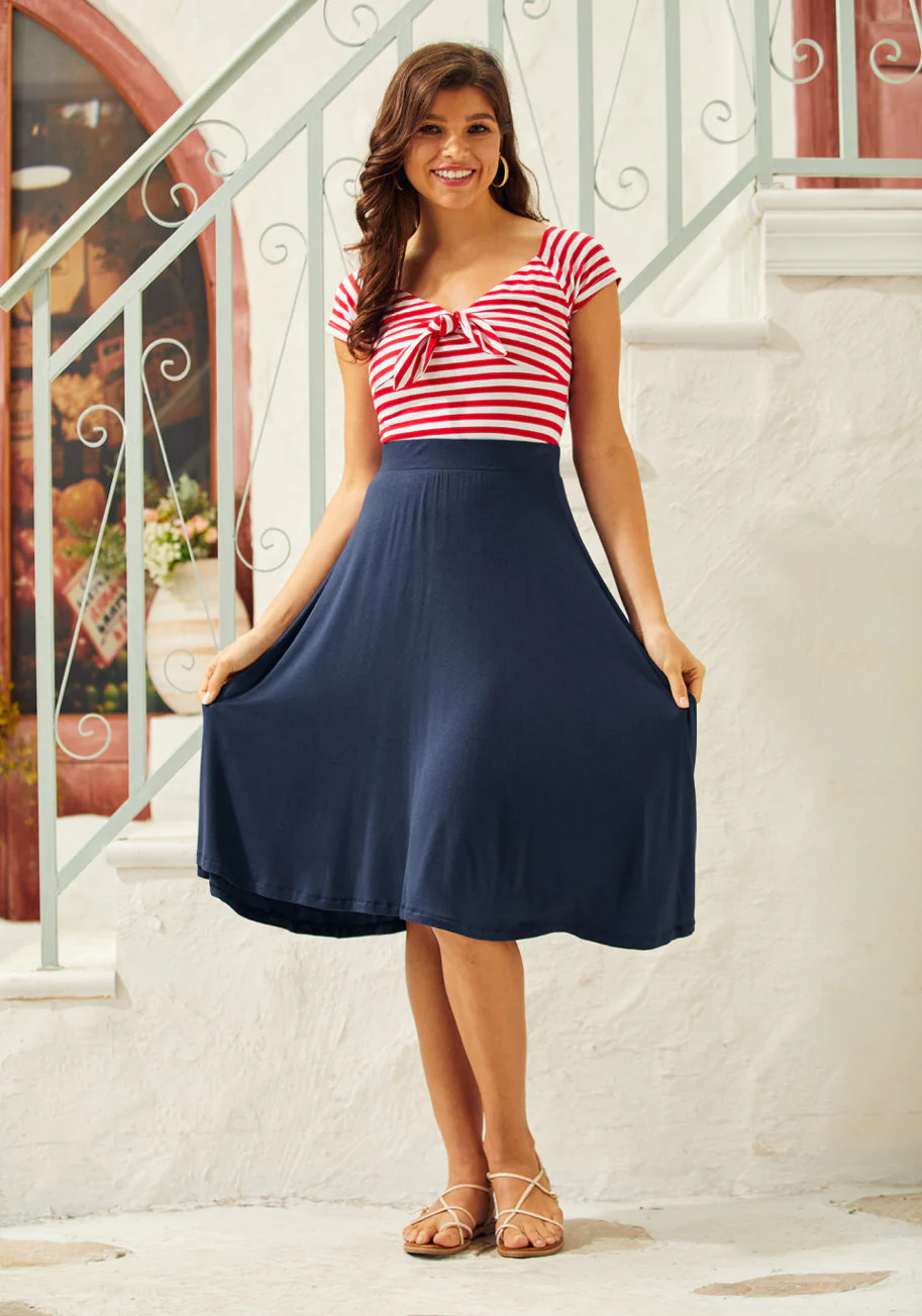 Excellence Attained Knit A-Line Skirt - Olabens