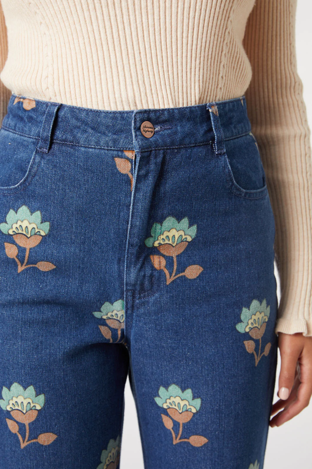 Retro Flora Flare Jean - Olabens