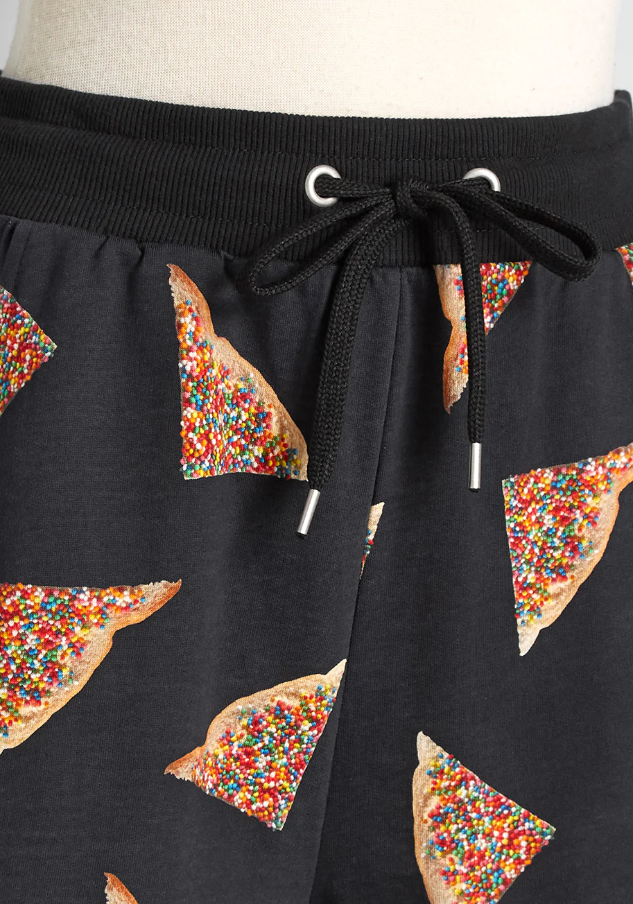 Let's Have A Toast Drawstring Shorts - Olabens