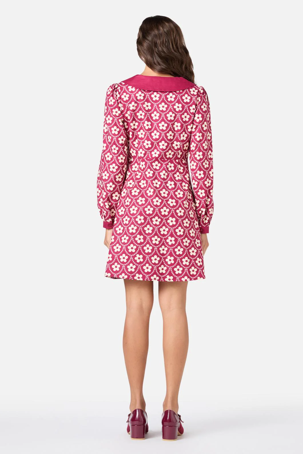 Megan Cute Collar Mini Dress - Olabens