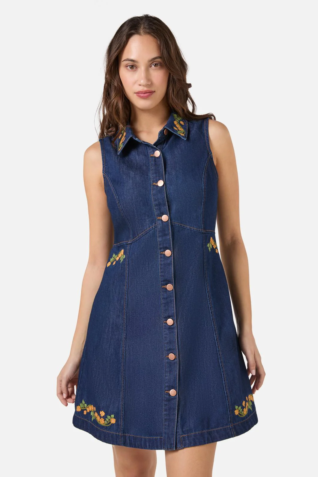 Flower Child Embroidered Dress - Olabens