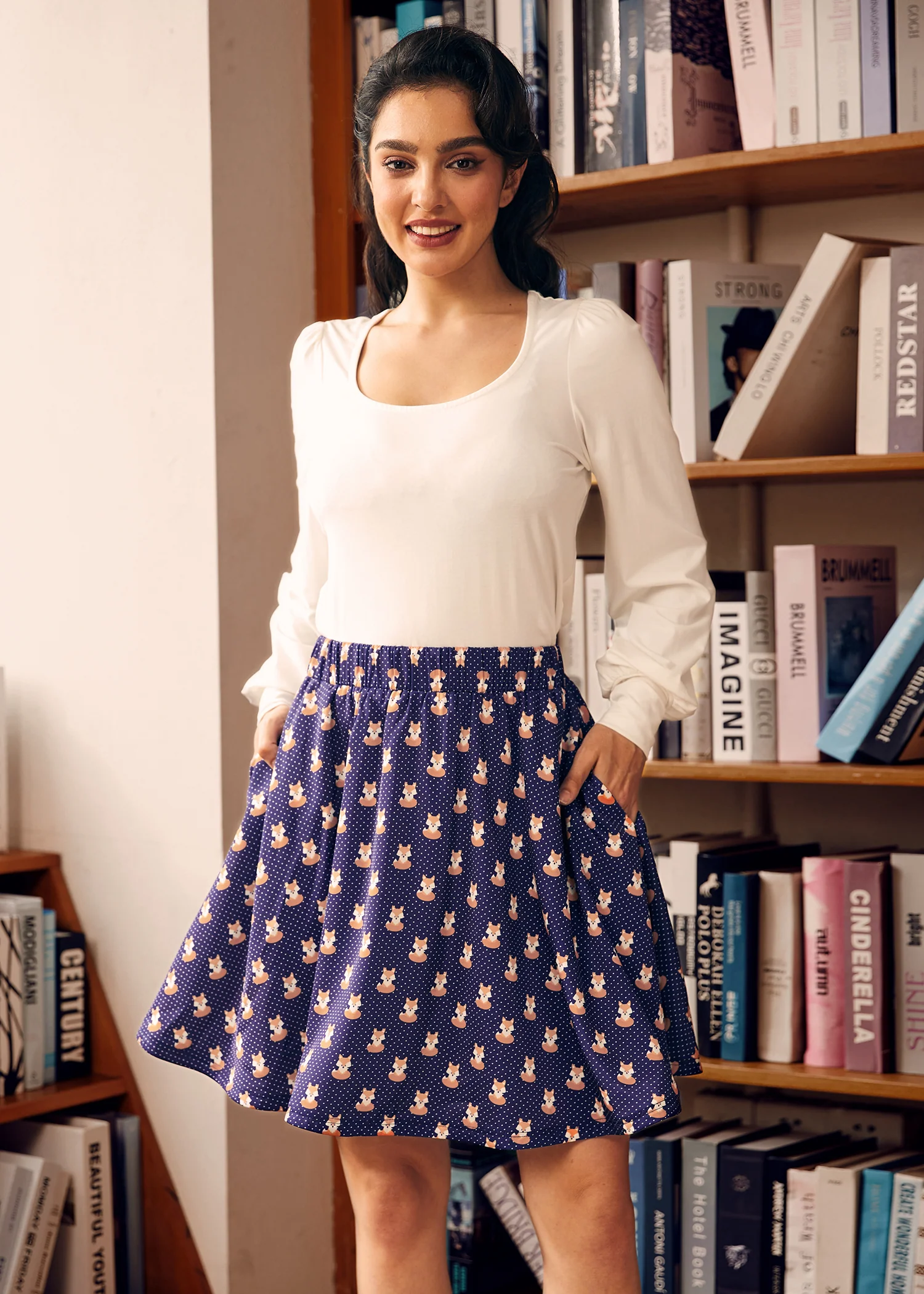 Twirl Into Fall A-Line Skirt - Olabens