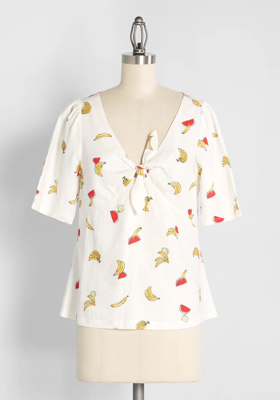 Pack a Picnic Tie-Front Top - Olabens