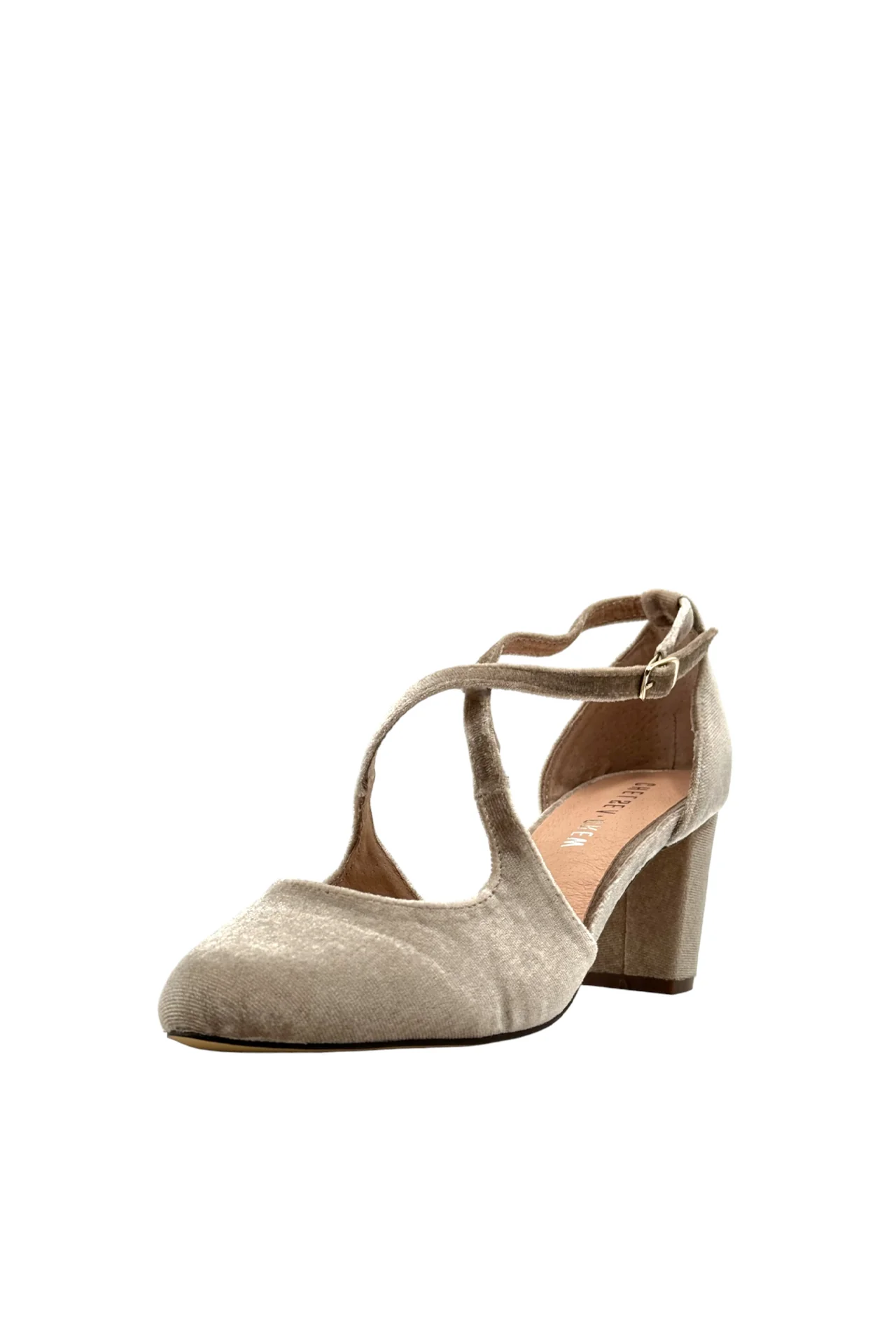 Oren Velvet Mary Jane Heels - Olabens