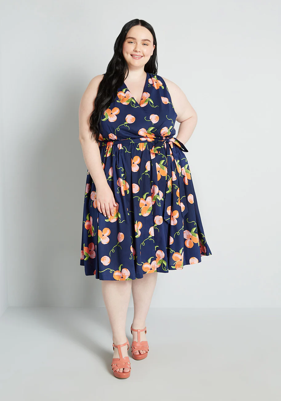 Instant Energy Faux-Wrap Dress - Olabens
