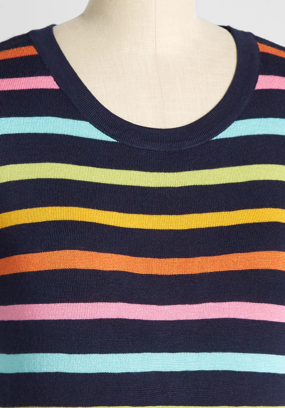 Virtue Of Vibrancy Short Sleeve Sweater - Olabens