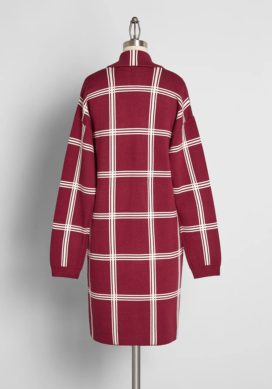 Mid-Century Modern Love Sweater Coat - Olabens