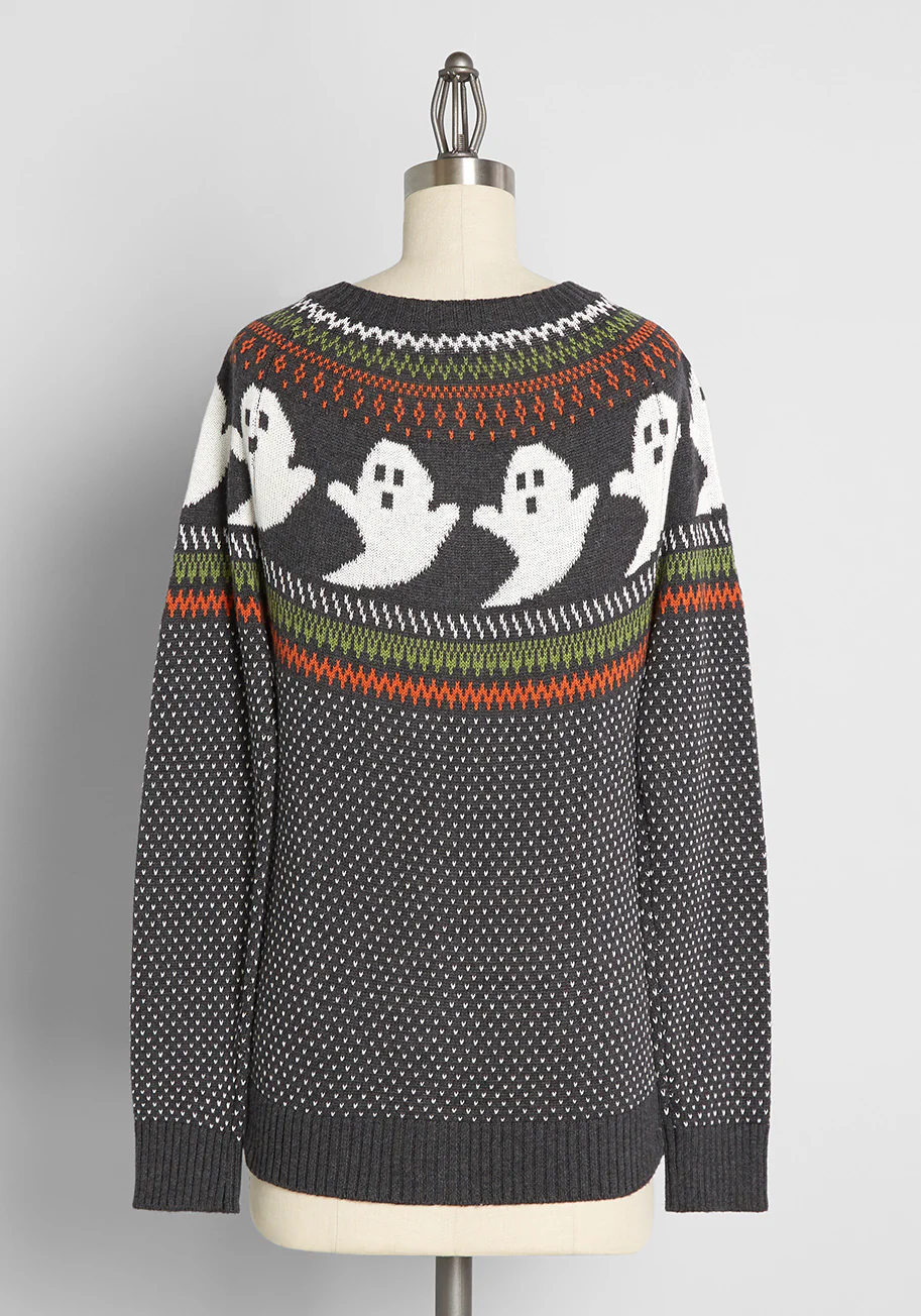 You've Been Ghosted Fair Isle Cardigan - Olabens