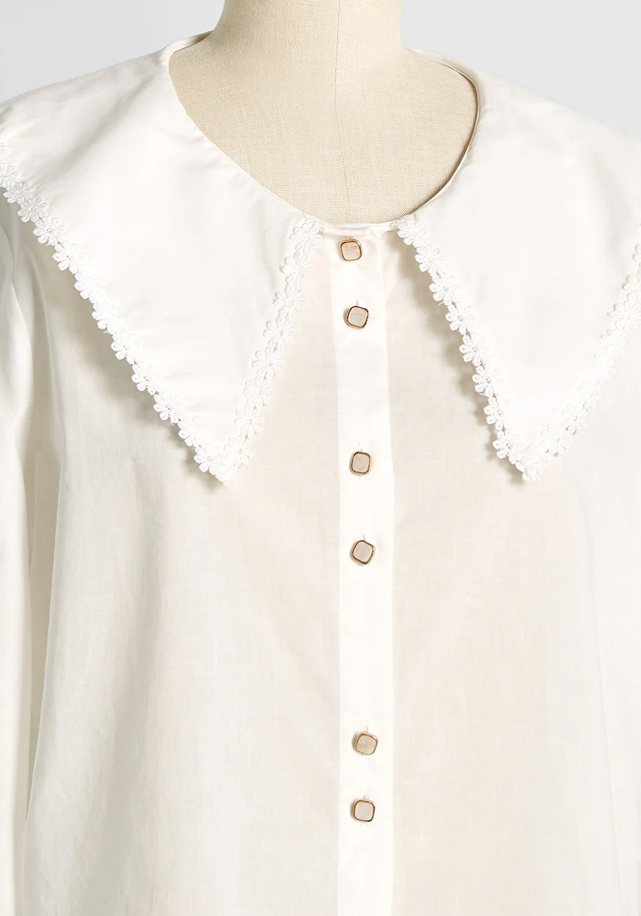 Pure Possibility Button-Up Blouse - Olabens